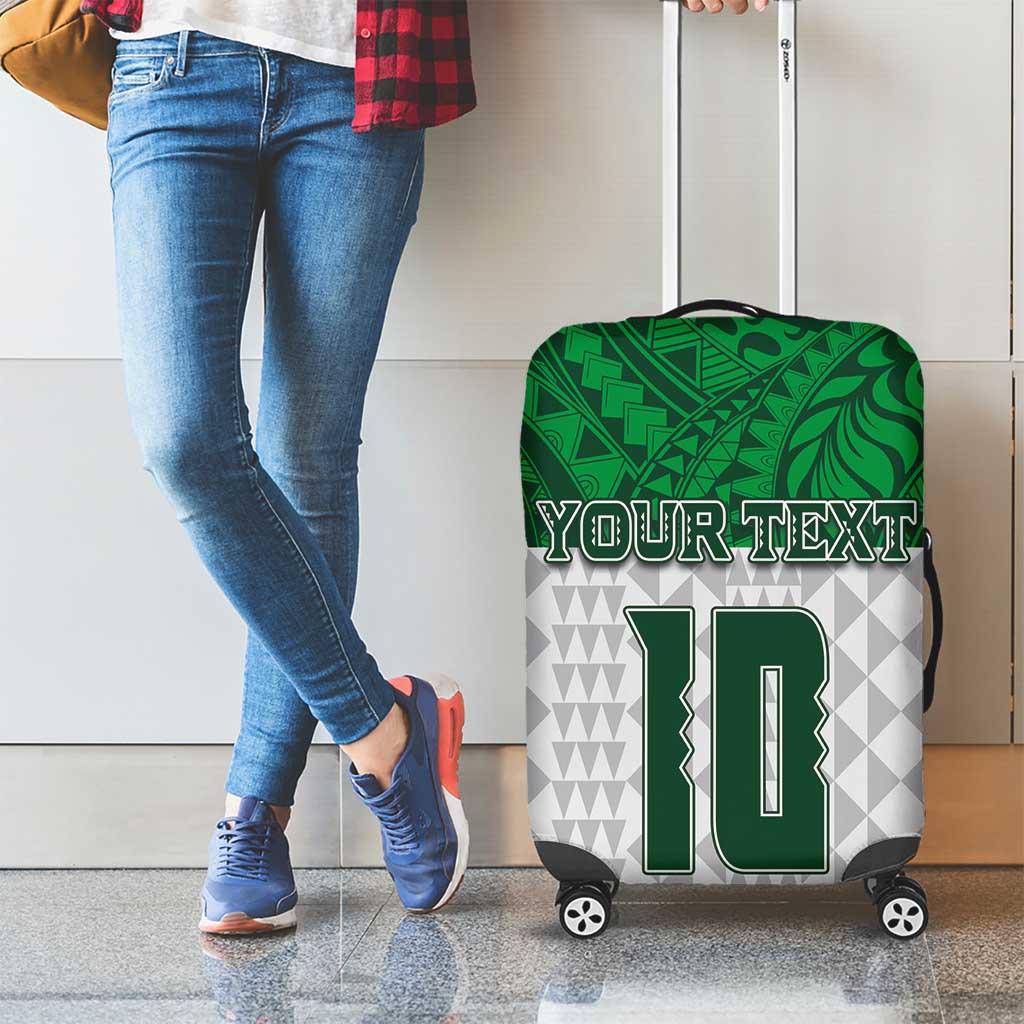Custom Hawaii Volleyball-Kakau Motif Green Color Luggage Cover