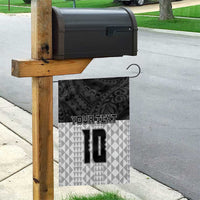 Custom Hawaii Volleyball-Kakau Motif Grayscale Color Garden Flag