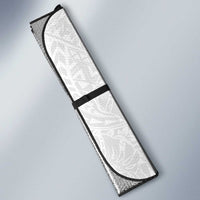 Philippines Barong Style Auto Sun Shade with Polynesian Art and Leaf Motif Black-White Color LT03 - Polynesian Pride