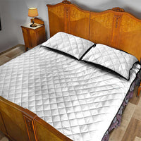 Philippines Barong Style Quilt Bed Set with Polynesian Art and Leaf Motif White Color LT03 - Polynesian Pride