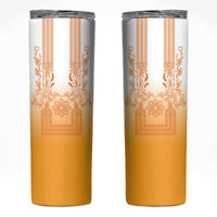 Philippines Barong Style Skinny Tumbler with Polynesian Art and Leaf Motif Yellow Color LT03 Yellow - Polynesian Pride