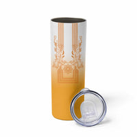 Philippines Barong Style Skinny Tumbler with Polynesian Art and Leaf Motif Yellow Color LT03 - Polynesian Pride