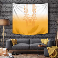 Philippines Barong Style Tapestry with Polynesian Art and Leaf Motif Yellow Color LT03 Yellow - Polynesian Pride