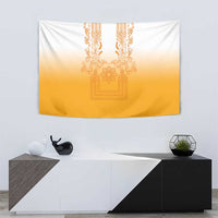 Philippines Barong Style Tapestry with Polynesian Art and Leaf Motif Yellow Color LT03 - Polynesian Pride