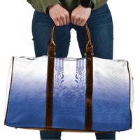 Philippines Barong Style Travel Bag with Polynesian Art and Leaf Motif Blue Color LT03 Blue - Polynesian Pride