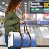 Philippines Barong Style Travel Bag with Polynesian Art and Leaf Motif Blue Color LT03 - Polynesian Pride