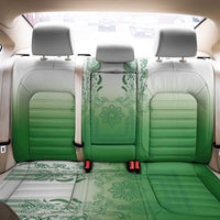 Philippines Barong Style Back Car Seat Cover with Polynesian Art and Leaf Motif Green Color