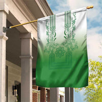 Philippines Barong Style Garden Flag with Polynesian Art and Leaf Motif Green Color LT03 House Flag Green - Polynesian Pride
