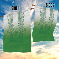 Philippines Barong Style Garden Flag with Polynesian Art and Leaf Motif Green Color LT03 - Polynesian Pride