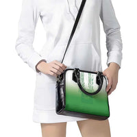 Philippines Barong Style Shoulder Handbag with Polynesian Art and Leaf Motif Green Color