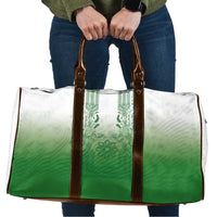 Philippines Barong Style Travel Bag with Polynesian Art and Leaf Motif Green Color