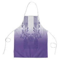 Philippines Barong Style Apron with Polynesian Art and Leaf Motif Purple Color LT03 Purple - Polynesian Pride
