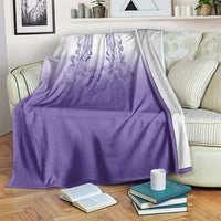 Philippines Barong Style Blanket with Polynesian Art and Leaf Motif Purple Color LT03 Purple - Polynesian Pride