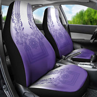 Philippines Barong Style Car Seat Cover with Polynesian Art and Leaf Motif Purple Color LT03 - Polynesian Pride