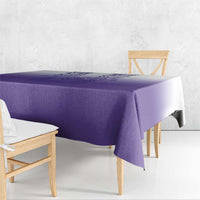 Philippines Barong Style Tablecloth with Polynesian Art and Leaf Motif Purple Color