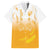 Philippines National Costume Style Hawaiian Shirt Barong Tagalog and Eagle Feather Yellow Color
