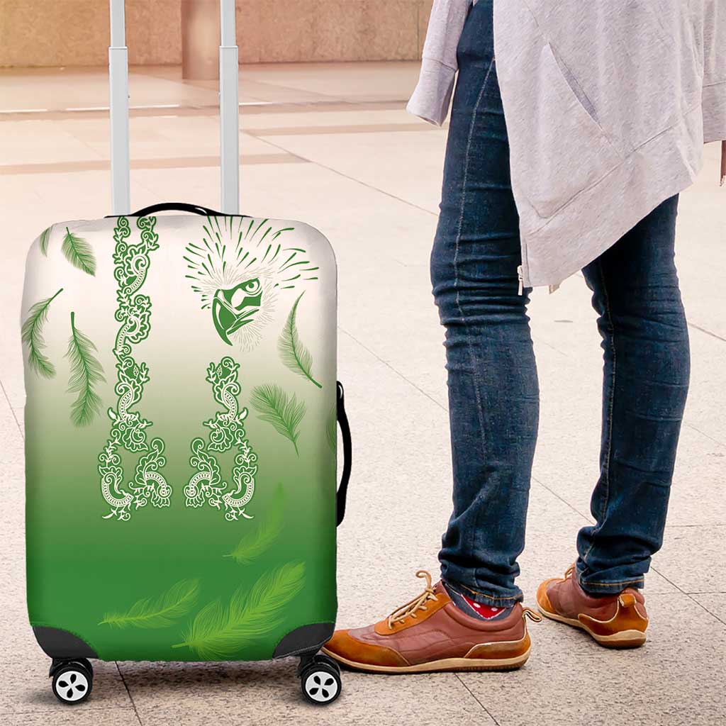 Philippines National Costume Style Luggage Cover Barong Tagalog and Eagle Feather Green Color