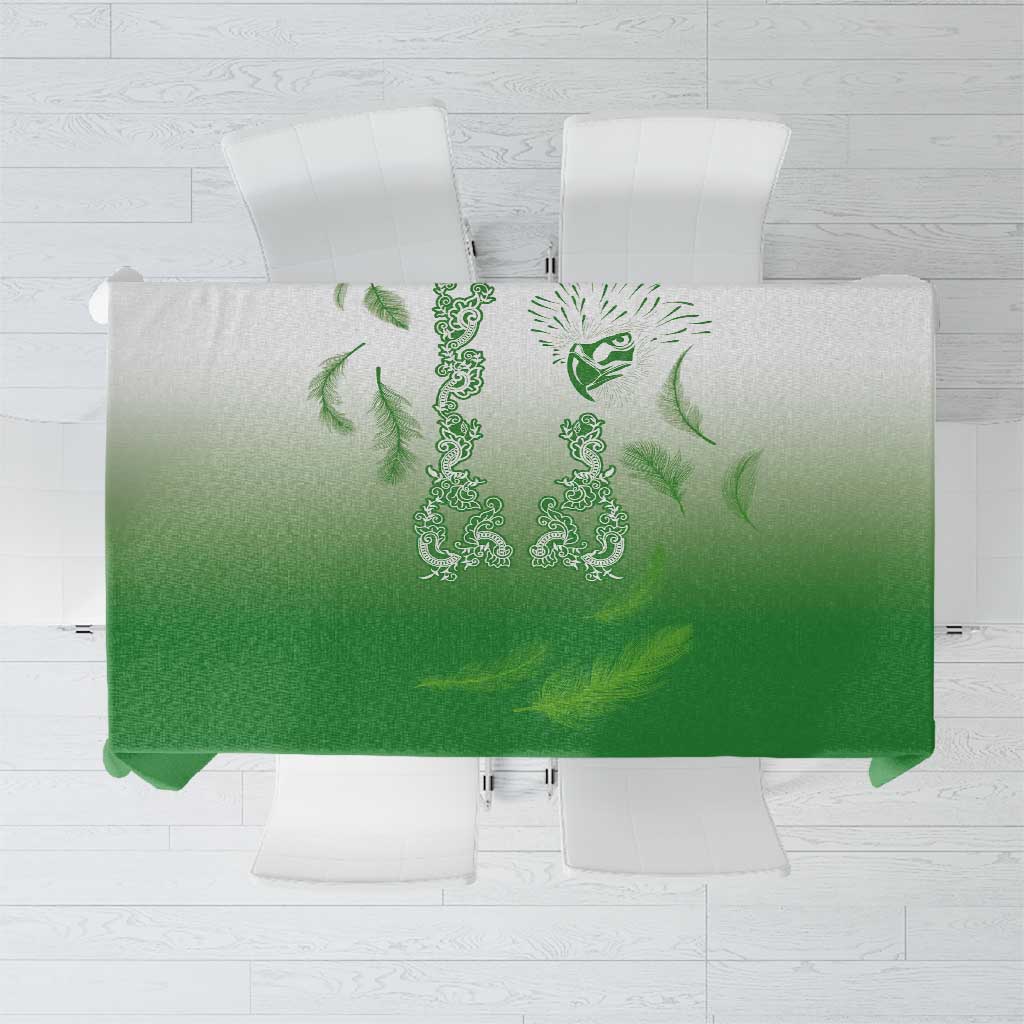 Philippines National Costume Style Tablecloth Barong Tagalog and Eagle Feather Green Color
