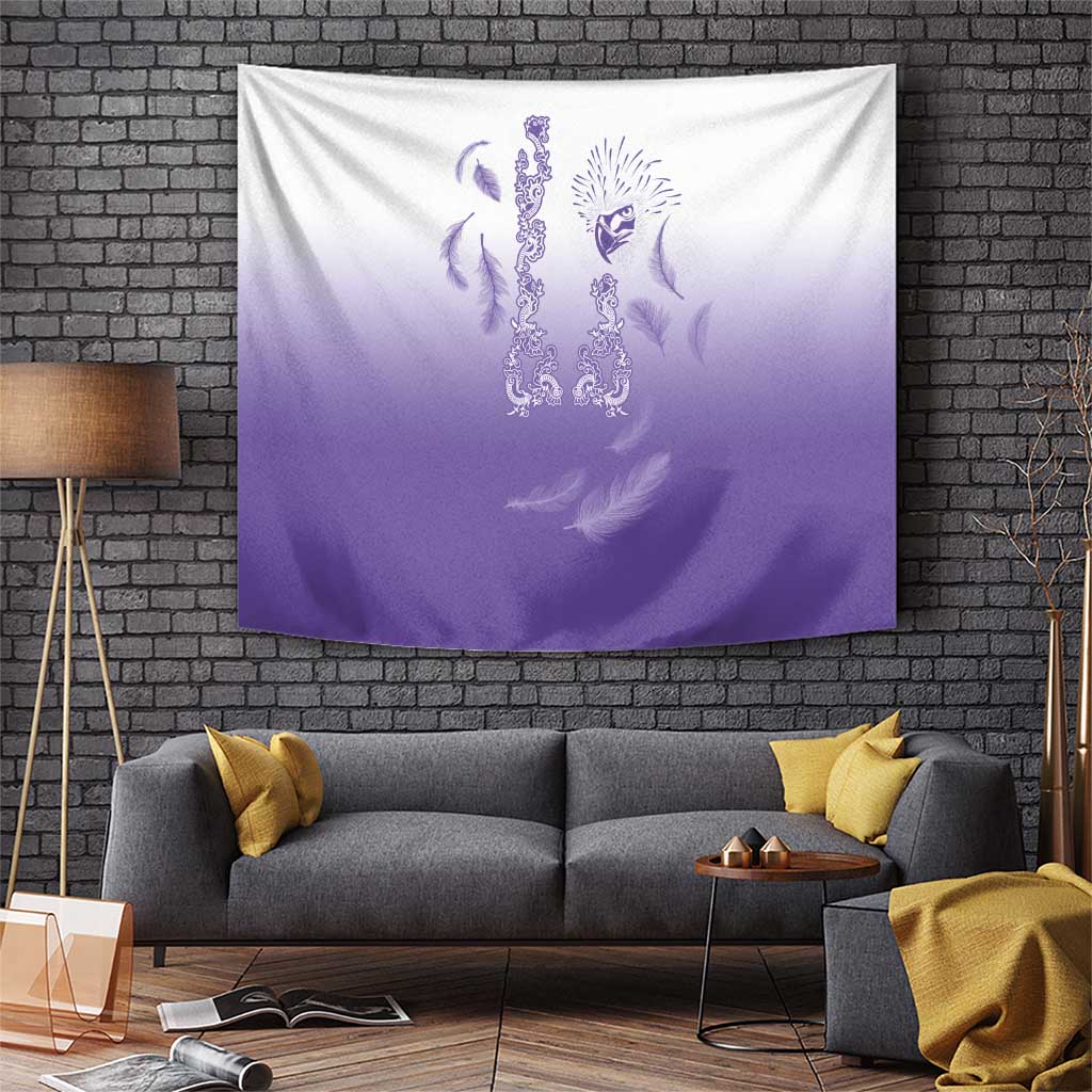 Philippines National Costume Style Tapestry Barong Tagalog and Eagle Feather Purple Color