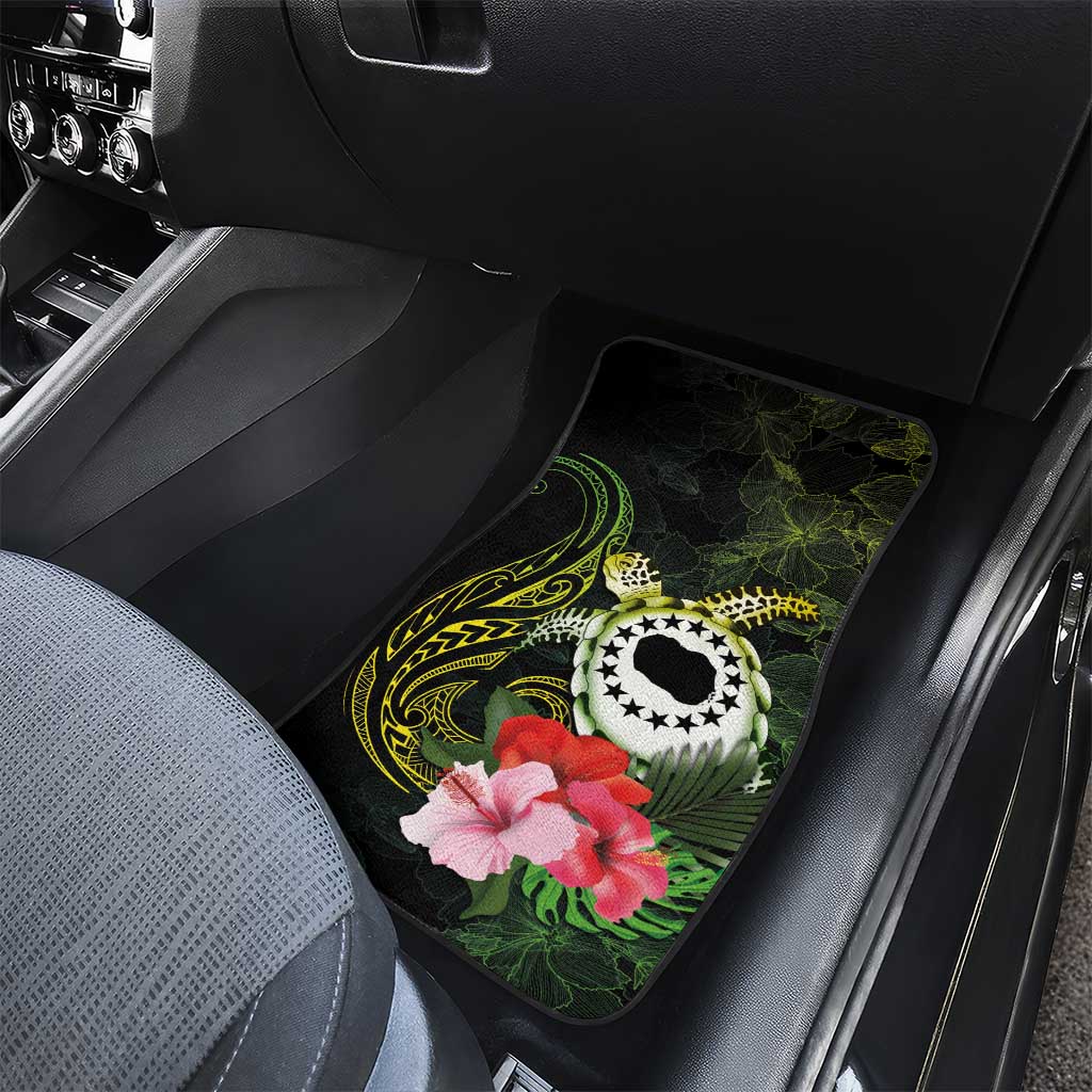 Kia Orana Cook Islands Car Mats Turtle and Hibiscus Polynesian Pattern