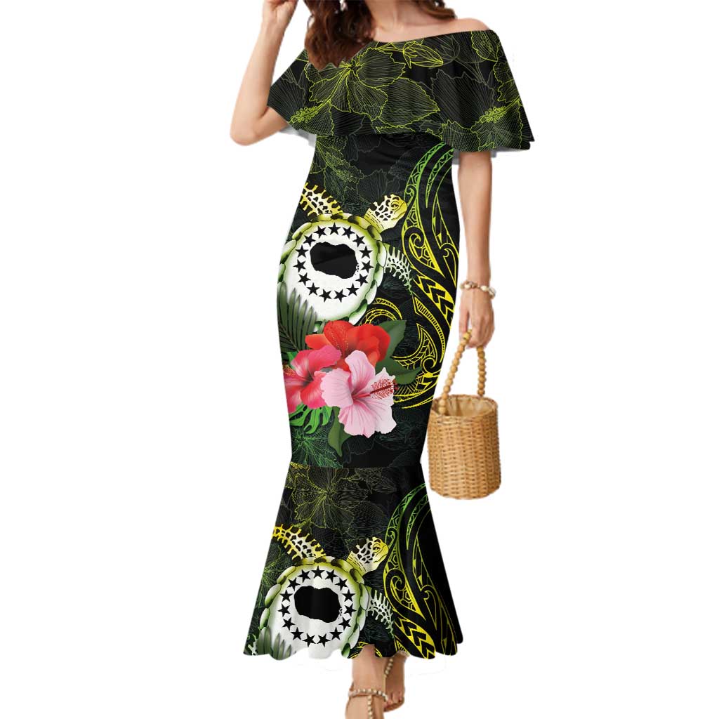 Kia Orana Cook Islands Family Matching Mermaid Dress and Hawaiian Shirt Turtle and Hibiscus Polynesian Pattern
