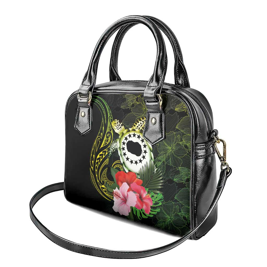 Kia Orana Cook Islands Shoulder Handbag Turtle and Hibiscus Polynesian Pattern