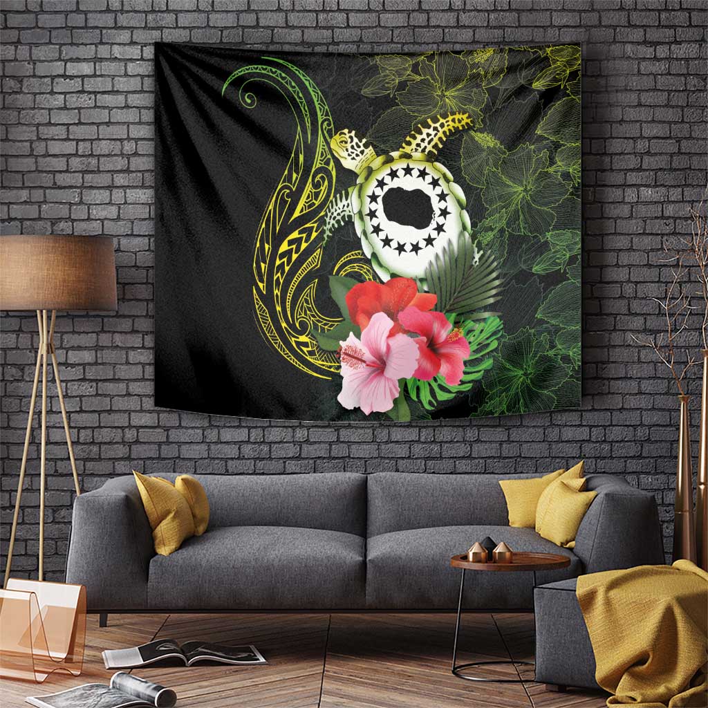 Kia Orana Cook Islands Tapestry Turtle and Hibiscus Polynesian Pattern LT03 - Polynesian Pride