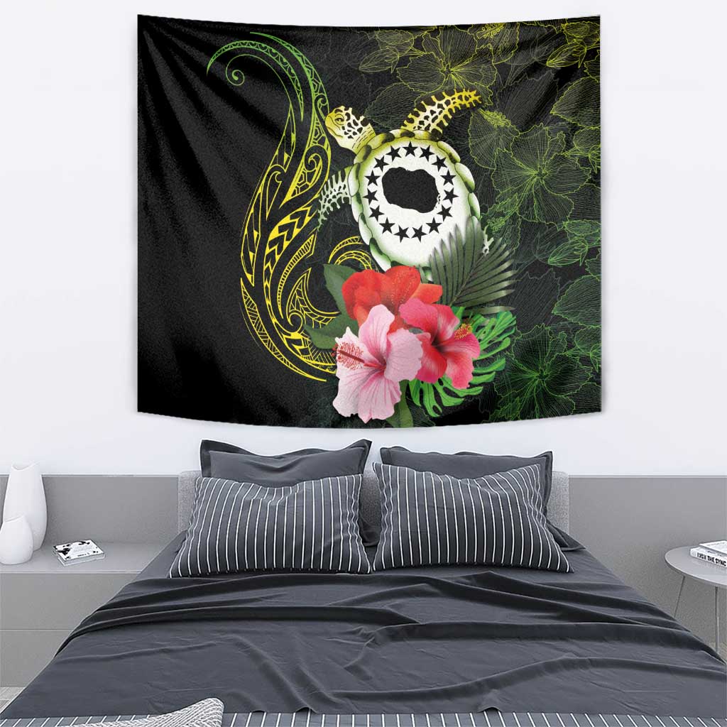 Kia Orana Cook Islands Tapestry Turtle and Hibiscus Polynesian Pattern LT03 - Polynesian Pride