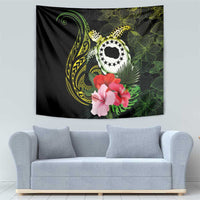 Kia Orana Cook Islands Tapestry Turtle and Hibiscus Polynesian Pattern LT03 - Polynesian Pride