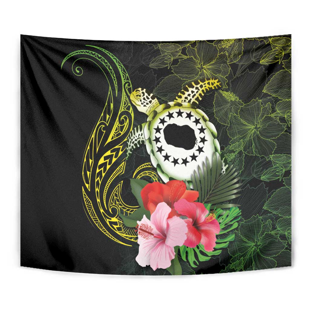 Kia Orana Cook Islands Tapestry Turtle and Hibiscus Polynesian Pattern LT03 - Polynesian Pride