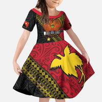 Papua new Guinea Goroka Show Family Matching Long Sleeve Bodycon Dress and Hawaiian Shirt Bird-of-paradise and Melanesian Tattoo Pattern