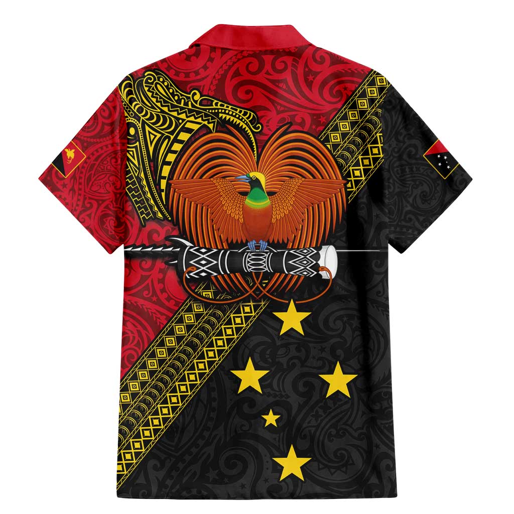 Papua new Guinea Goroka Show Family Matching Mermaid Dress and Hawaiian Shirt Bird-of-paradise and Melanesian Tattoo Pattern