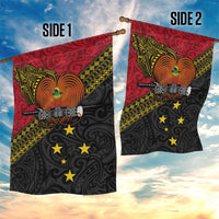 Papua New Guinea Goroka Show Garden Flag Bird-of-paradise and Melanesian Tattoo Pattern LT03 - Polynesian Pride