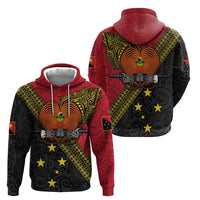 Papua New Guinea Goroka Show Hoodie Bird-of-paradise and Melanesian Tattoo Pattern LT03 - Polynesian Pride
