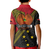 Papua new Guinea Goroka Show Kid Polo Shirt Bird-of-paradise and Melanesian Tattoo Pattern