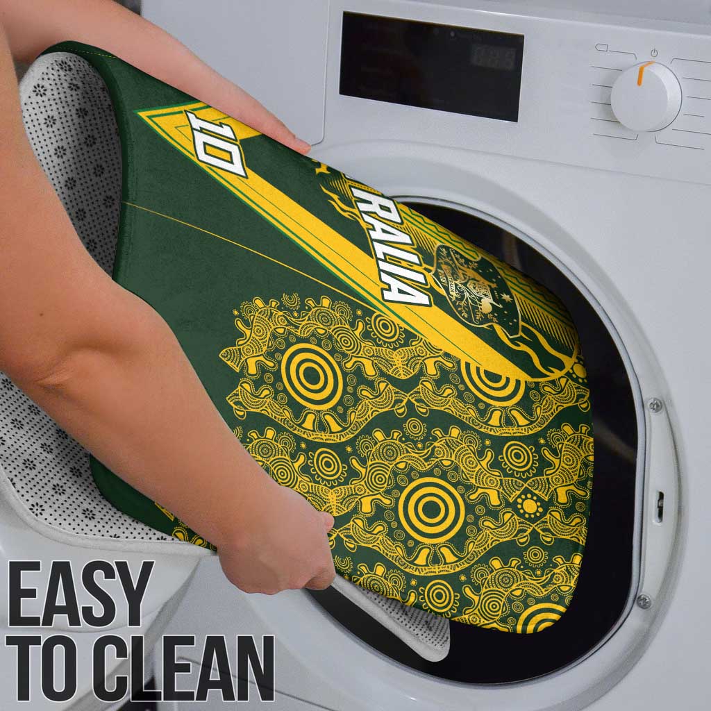 Australia Rugby Custom Bathroom Set Aboriginal Art Sporty Style - Polynesian Pride