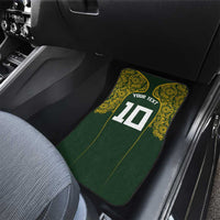 Australia Rugby Custom Car Mats Aboriginal Art Sporty Style - Polynesian Pride