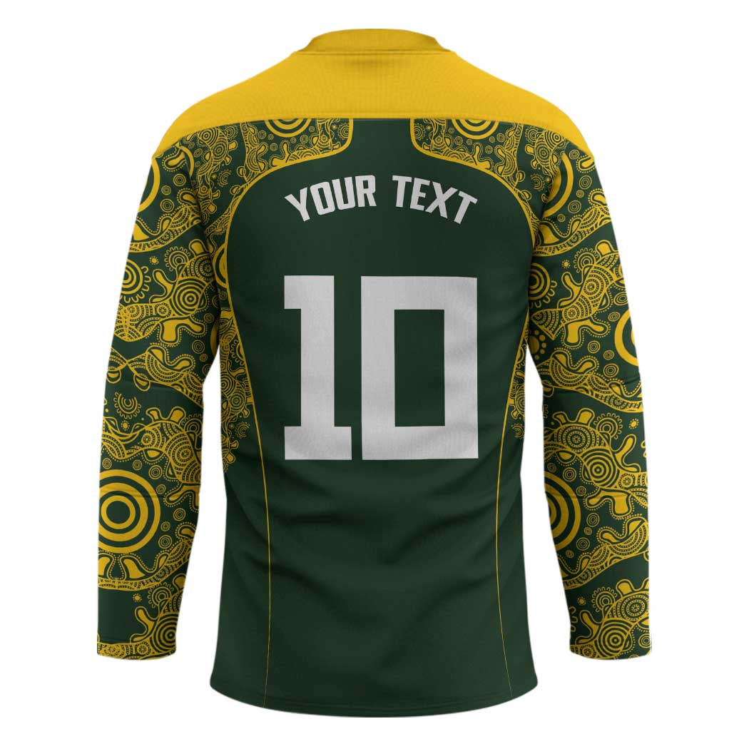 Australia Rugby Custom Hockey Jersey Aboriginal Art Sporty Style - Polynesian Pride