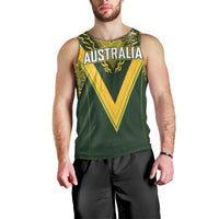 Australia Rugby Custom Men Tank Top Aboriginal Art Sporty Style - Polynesian Pride