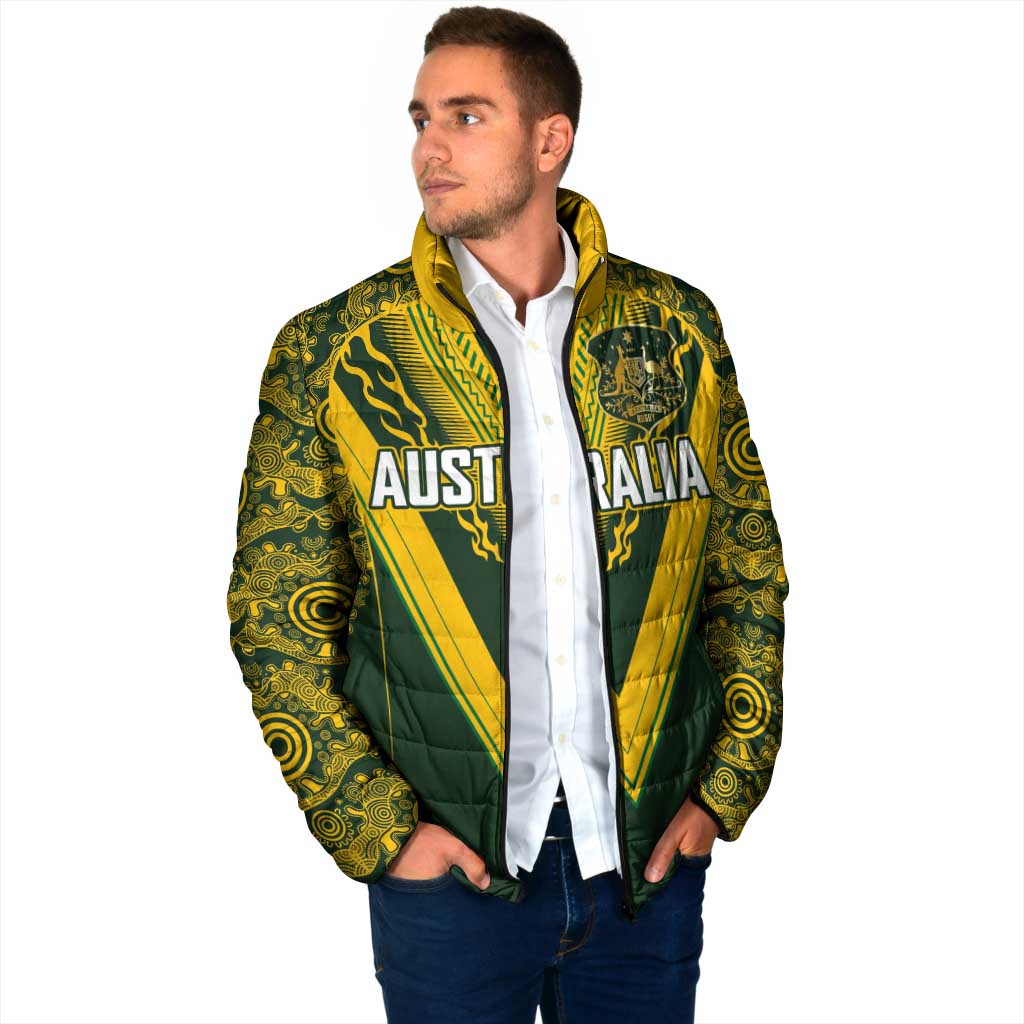 Australia Rugby Custom Padded Jacket Aboriginal Art Sporty Style - Polynesian Pride