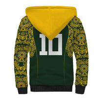 Australia Rugby Custom Sherpa Hoodie Aboriginal Art Sporty Style - Polynesian Pride