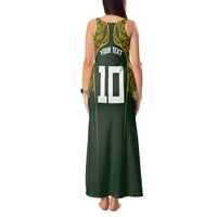 Australia Rugby Custom Tank Maxi Dress Aboriginal Art Sporty Style - Polynesian Pride