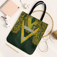 Australia Rugby Custom Tote Bag Aboriginal Art Sporty Style - Polynesian Pride