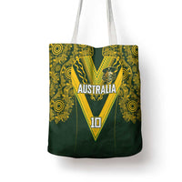 Australia Rugby Custom Tote Bag Aboriginal Art Sporty Style - Polynesian Pride