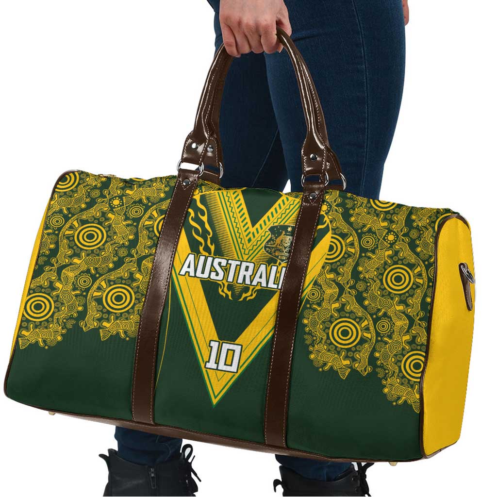 Australia Rugby Custom Travel Bag Aboriginal Art Sporty Style - Polynesian Pride