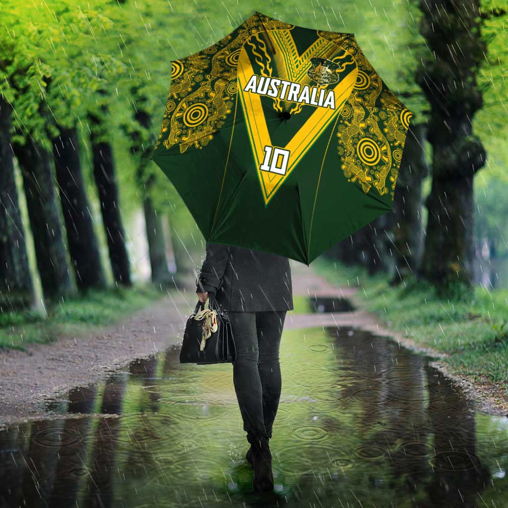Australia Rugby Custom Umbrella Aboriginal Art Sporty Style - Polynesian Pride