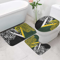 Aotearoa Australia Rugby Bathroom Set Maori and Aboriginal Art Sporty Style - Polynesian Pride