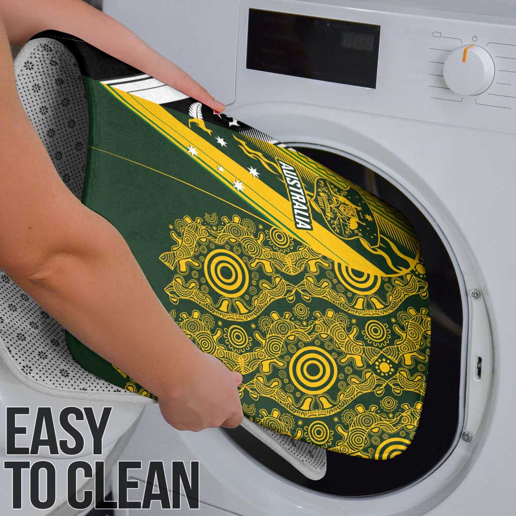 Aotearoa Australia Rugby Bathroom Set Maori and Aboriginal Art Sporty Style - Polynesian Pride