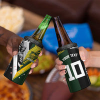 Aotearoa Australia Rugby Custom 4 in 1 Can Cooler Tumbler Maori and Aboriginal Art Sporty Style - Polynesian Pride