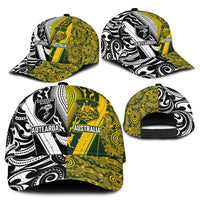 Aotearoa Australia Rugby Classic Cap Maori and Aboriginal Art Sporty Style - Polynesian Pride